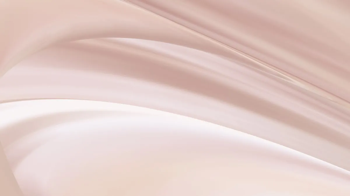 Pale blush satin fabric detail